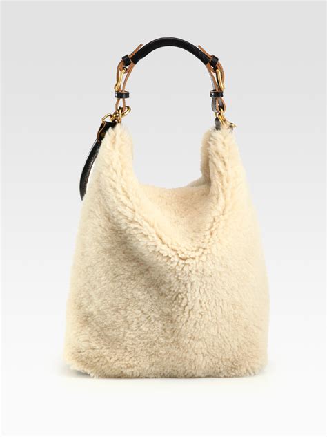 luxury shearling bags.